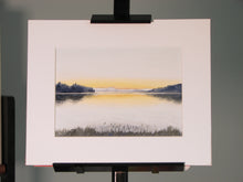 Load image into Gallery viewer, Lakeside Sunrise, Unframed Watercolor Study (8x10)
