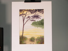 Load image into Gallery viewer, Oregon Mountain Lakeside, Unframed Watercolor Study (8x10)