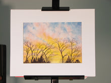 Load image into Gallery viewer, Sunset Glory, Unframed Watercolor Study (8x10)