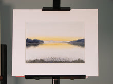Load image into Gallery viewer, Lakeside Sunrise, Watercolor Sketch (8x10)
